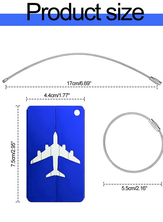 Tersely [4 Pack] Luggage Tags Business Card Holder Aluminium Metal Travel ID Bag Tag for Travel Luggage Baggage Identifier - Image 2